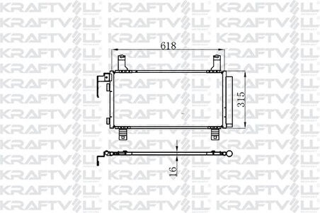 Kraftvoll 08060033 Klima Radyatörü Mazda 6 2.0 2002 2006 GJYA6148ZA