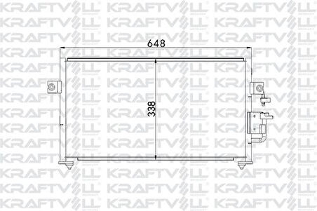 Kraftvoll 08060043 Klima Radyatörü (Kondanser) Komple Hyundai Elantra 1996-1999 9760629000