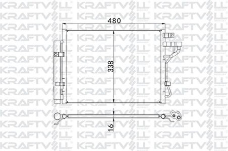 Kraftvoll 08060052 Klima Radyatörü Kia Picanto 2011-(475x348x16) 976061Y000