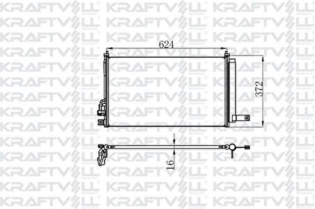 Kraftvoll 08060056 Klima Radyatörü (Kondanser) Rio 1.5CRDI 05- 976061G000