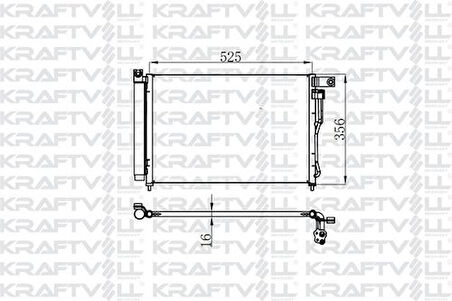 Kraftvoll 08060058 Klima Radyatörü Hyundai Accent Era 1.5 CRDI 06- 