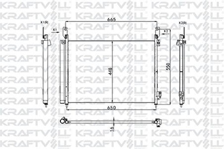 Kraftvoll 08060109 Klima Radyatörü (Kondanser) Renault Koleos 2.0 DCI 08- 92100JY00A