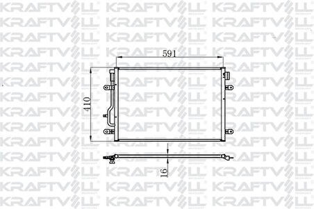 Kraftvoll 08060125 Klima Radyatörü A4 A6 1.9 TDI 00-04 ALZ Bfb Avb Bbj 8E0260401D