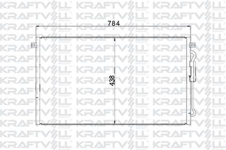 Kraftvoll 08060145 Kondenser Chrysler Voyager 02- 5072262AA