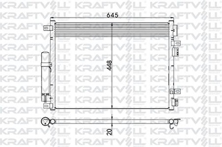 Kraftvoll 08060146 Klima Radyatörü 300 C Touring 2.7 3.5 5.7 AWD 04 11 5137693AB