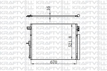 Kraftvoll 08060147 Klima Radyatörü Jeep Grand Cherokee IV 10- 55038003AEAG