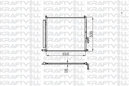 Kraftvoll 08060164 Klima Radyatörü Ranger 2.2 TDCI 2011-Mazda B2500 2.2-2.5 TDCI 2011- 5139233
