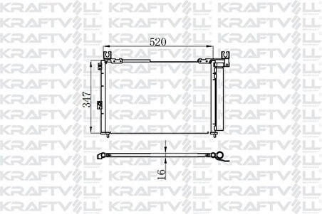 Kraftvoll 08060166 Klima Radyatörü Ranger 2.5TD (99 06) 3.0TD 06-Mazda B Serie 2.2 2.5 (99 06) UH7161480F