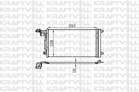 Kraftvoll 08060185 Klima Radyatörü Kondanser Polo Audi A1 1.0 1.2 1.4 2.0TFSI 1.4Benz 1.6TDI 09-(615x334x16) 6C0816411A