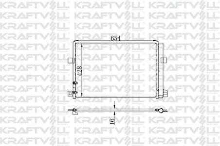 Kraftvoll 08060186 Klima Radyatörü Amarok 10-2.0TDI 2H0820411