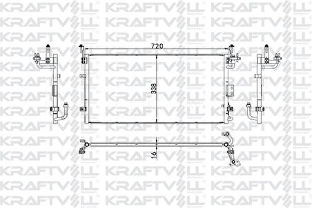 Kraftvoll 08060203 Klima Radyatörü (Kondanser) Sonata VI 2.4I 98- 9760638003