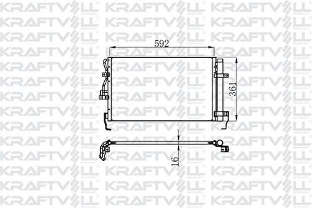 Kraftvoll 08060205 Klima Radyatörü (Kondanser) Hyundai Elantra 1.6 00- 976062D000