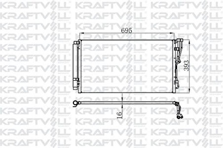Kraftvoll 08060207 Klima Radyatörü (Kondanser) Sonata 10-Kia Optıme 12-(715x382x12) 976063R000
