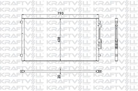 Kraftvoll 08060218 Kondenser Chrysler Voyager 01- 4809227