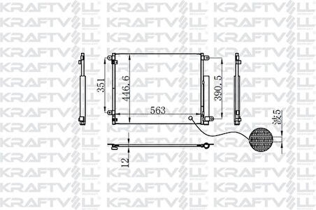 Kraftvoll 08060226 Klima Radyatörü Honda Civic Benzinli 2016- 80100TBAA01