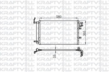 Kraftvoll 08060229 Klima Radyatörü Kia Cerato 1.6 CRDI 2006- 976062F001