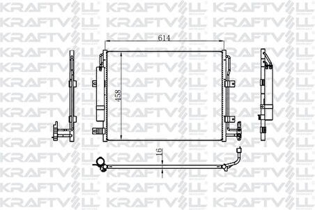 Kraftvoll 08060239 Klima Radyatörü 306Dt Discovery IV L319 09-18 Range Rover Sport I L320 09-12 JRB500250