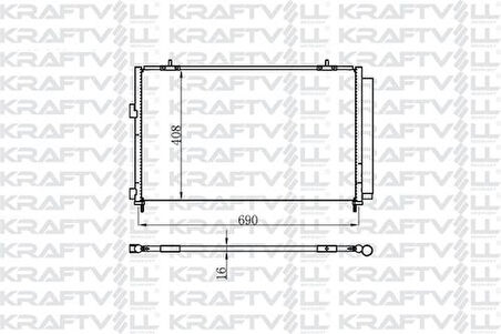Kraftvoll 08060247 Klima Radyatörü Toyota RAV4 2012- 8846042110