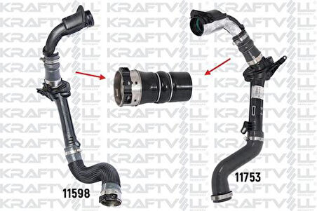 Kraftvoll 10030956 Turbo Hortumu Küçük Plastik Parça Hariç Renault Megane III 1.5 DCI Renault Fluence 1.5 DCI 11- 144602487R