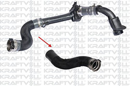 Kraftvoll 10030998 Turbo Hortumu Büyük Plastik Parça Hariç Renault Megane III 1.5 DCI Renault Fluence 1.5 DCI 11- 144602487R