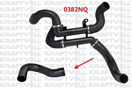 Kraftvoll 10031330 Turbo Hortum C5 II C5 III P407 Intercooler Radyatörün Altına Gelen (0382Rz) 0382.RZ