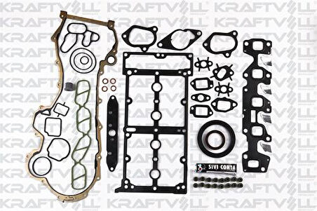 Kraftvoll 12010041 Motor Takım Contası (Alt Üst Full) Skt Kecelı Subap Lastıklı S.K.C Harıc Sıvı Contalı Doblo Palıo Albea Punto 1.3 Multıjet 16V 1.3Jtd 16V Astra Corsa 1.3Cdtı 16V Suzukı Ignes Swıft Wagon R Z13Dt (1.3Ddıs 16V) Bipper Nemo 1.3Hdı 16V