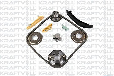 Kraftvoll 12100063 Eksantrik Zincir Seti Transıt 2.4 Tdcı V348 100-120P S11>14 A.Ceker (Eksantrik Dişlisi-Yag Pompa Dişlisi-Krank Dişlisi) Eskı Tıp