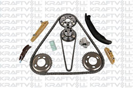 Kraftvoll 12100064 Eksantrik Zincir Seti Transıt 2.4 Tdcı V348 100-120P S11>14 A.Ceker (Eksantrik Dişlisi-Yag Pompa Dişlisi-Krank Dişlisi-Yag Pompa Zinciri-Yc1Q6A895 Yağ Pompa Paletı 3S7Q6L266Ae Dahıl)Eskı Tıp