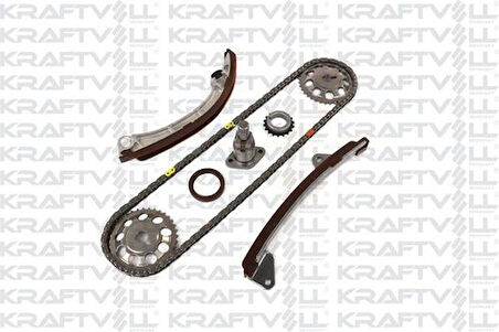 Kraftvoll 12100109 Eksantrik Zincir Seti Corolla 1.4-1.6 VVTI Benzinli 2002-2007 Avensis 1.6 2003-2008 (7 Parça) Gergi 30mm 1350622030