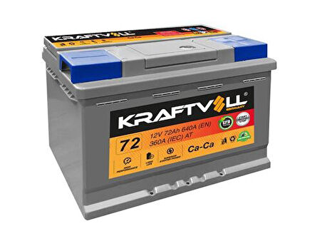 Kraftvoll 18050002 Akü 12V 72 Ah 720A Start Stop Efb L3T (175x275x190) 