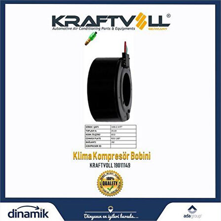 Kraftvoll 19011149 Klima Kompresor Bobini Hyundai Trs-12V 34304903