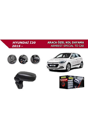 Hyundai I20 2015- Araca Özel Kol Dayama Siyah Uyumlu