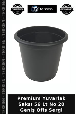 Premium Yuvarlak Saksı 56 Lt No 20 Geniş Ofis Sergi
