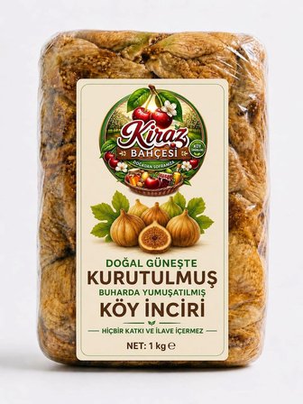 Kiraz Bahçesi Mut Hacınuhlu Köyü Geleneksel Güneşte Kurutulmuş Kuru İncir