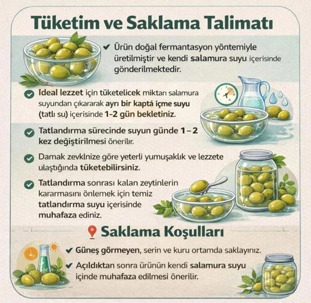 Dalından Sofraya Doğal El Kırması Yeşil Zeytin (Hacınuhlu Köyü)