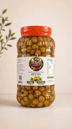 Dalından Sofraya Doğal El Kırması Yeşil Zeytin (Hacınuhlu Köyü)