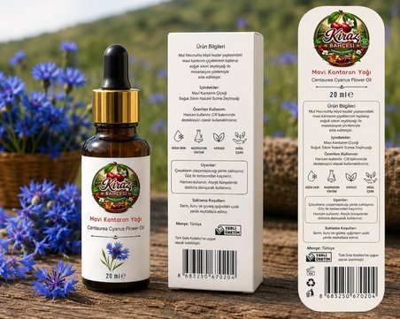 Kiraz Bahçesi Mavi Kantaron Yağı 20 Ml – Soğuk Sıkım Zeytinyağı İle Maserasyon Yöntemi |  Doğal