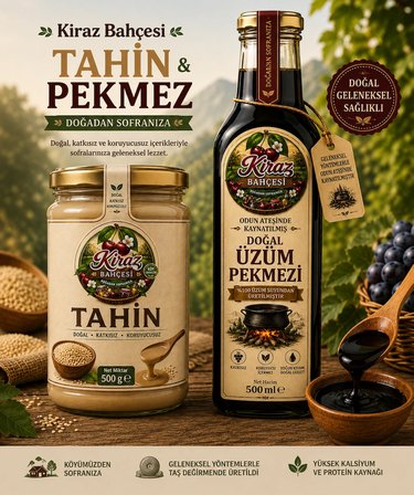 Kiraz Bahçesi Tahin & Doğal Üzüm Pekmezi – Doğadan Sofranıza