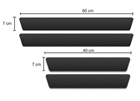 Suzuki Logolu Karbon Kapı Eşiği Koruyucu Bant Folyo 4'lü Set