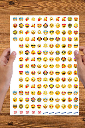 Öğretmen Sticker Motivasyon Emoji Etiket 154 Adet