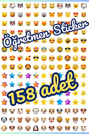 Öğretmen Sticker Küçük Kahramanlar için Sticker Karnavalı 158 Adet