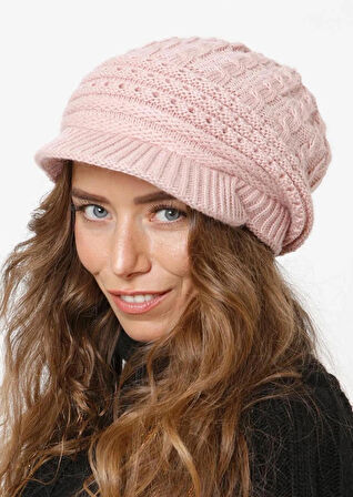 Wearflawless Pembe Siperli Triko Örme Bere