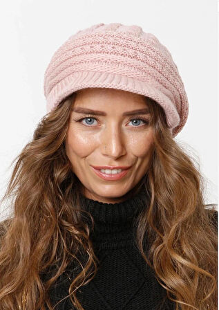 Wearflawless Pembe Siperli Triko Örme Bere