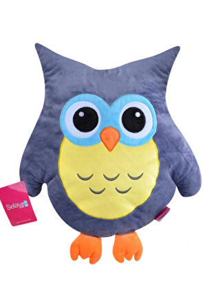 Selay Peluş Baykuş Yastık 35 Cm