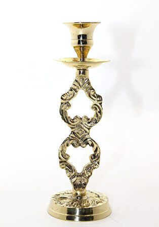 Leyloş Tekli Pirinç Şamdan Model 4