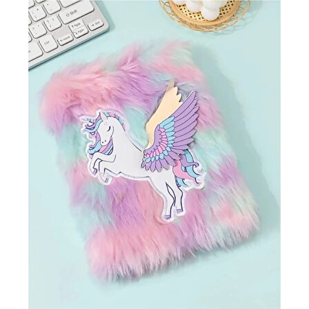 Leyloş Unicorn Tasarımlı Peluş Hatıra Defteri