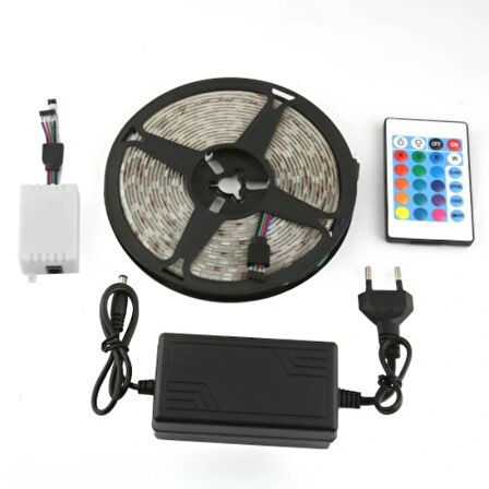 Leyloş Rgb Şerit 54 Led Kumandalı Usb Bağlantılı