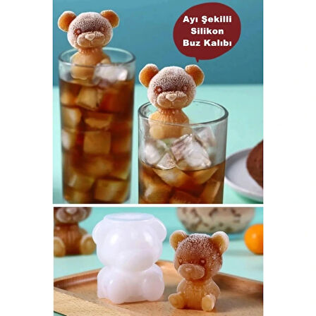 Leyloş Ayı Şekilli Silikon Buz Kalıbı