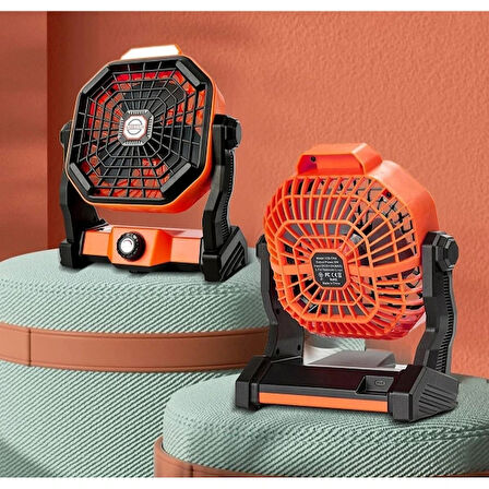 Leyloş Mini Şarjlı Ledli Kare Fan