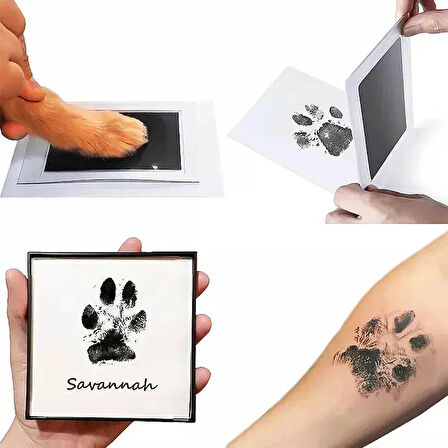 Leyloş Kedi Köpek Pati İzi Fotoğraf Çerçevesi Seti